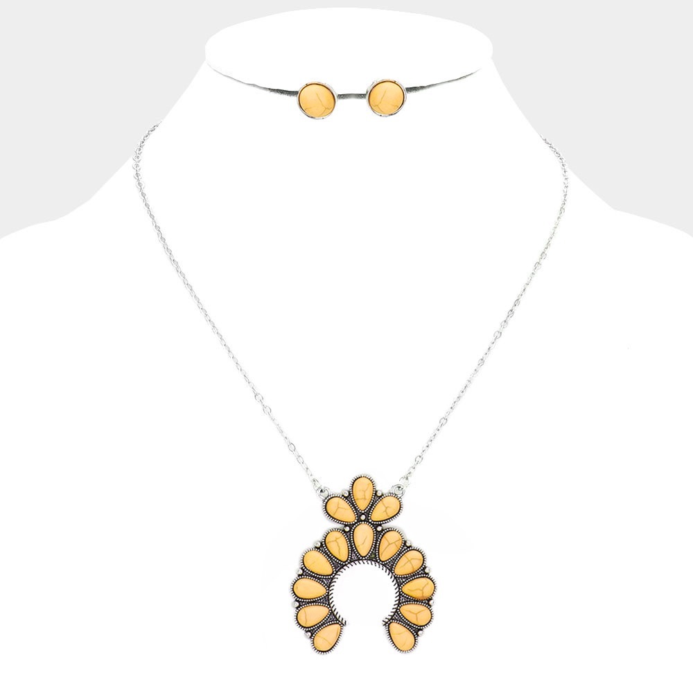 Squash Blossom Pendant Necklace Set